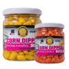 Corn and seeds in dip