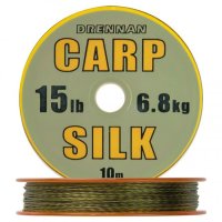 Drennan návazcová šňůrka Carp Silk 10m Camo Weedy Green
