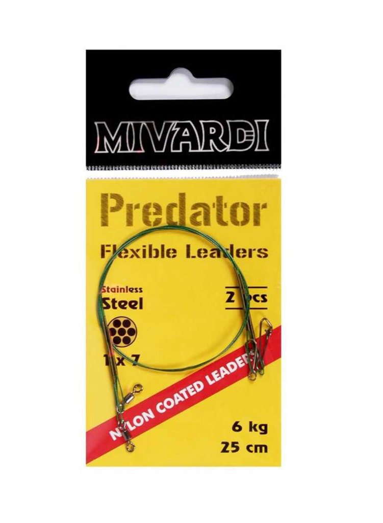 Levně Mivardi Predator - lanko obratlík + karabinka 6 kg