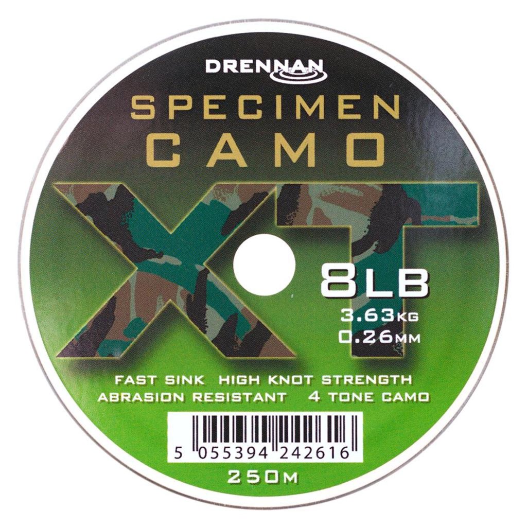 Levně Drennan vlasec Specimen Camo XT 8lb, 0,26mm, 250m