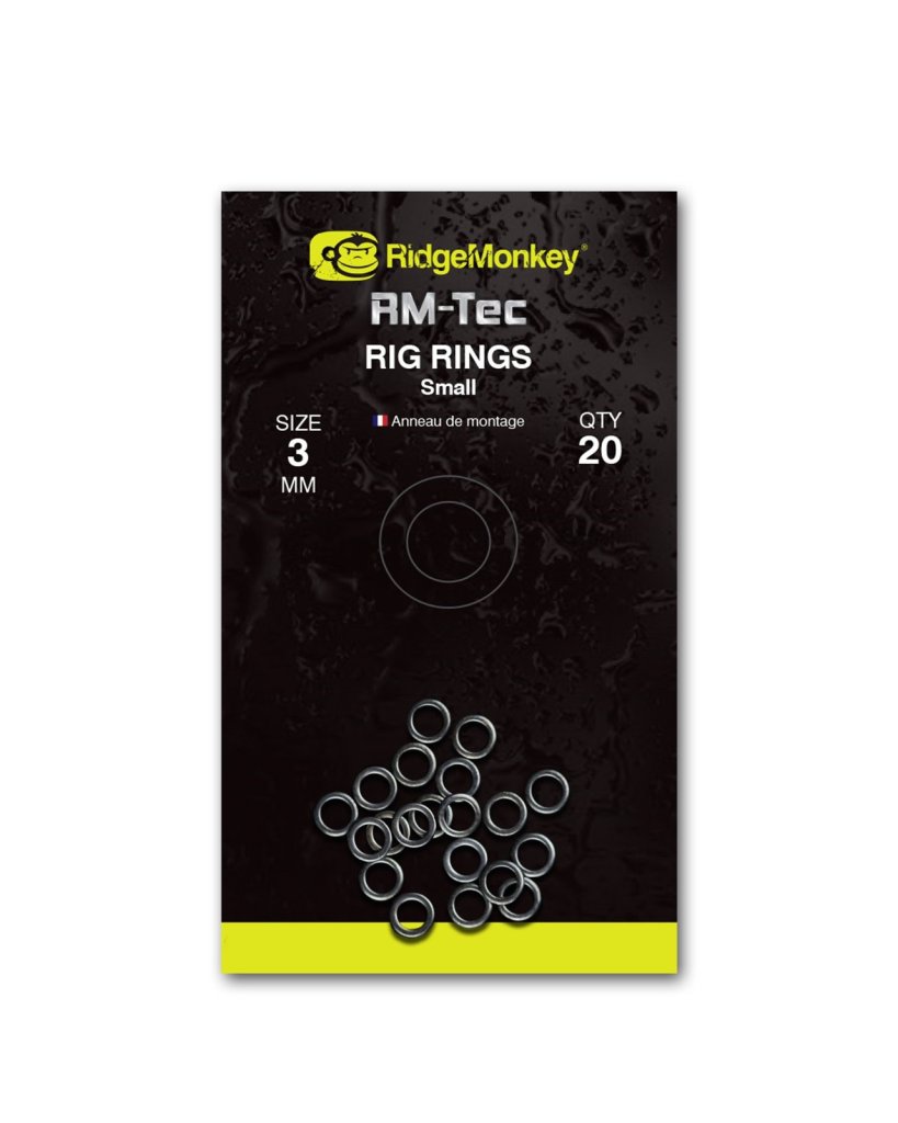 Levně RidgeMonkey: Kroužek RM-Tec Rig Rings Small 3mm 20ks