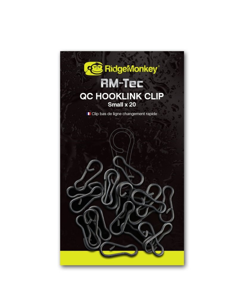 Levně RidgeMonkey klip RM-Tec Quick Change Hooklink Clip Small 20ks