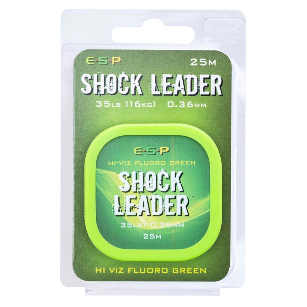 Levně ESP Shock Leader 35lb 0,36mm 25m Hi-viz Fluoro Green