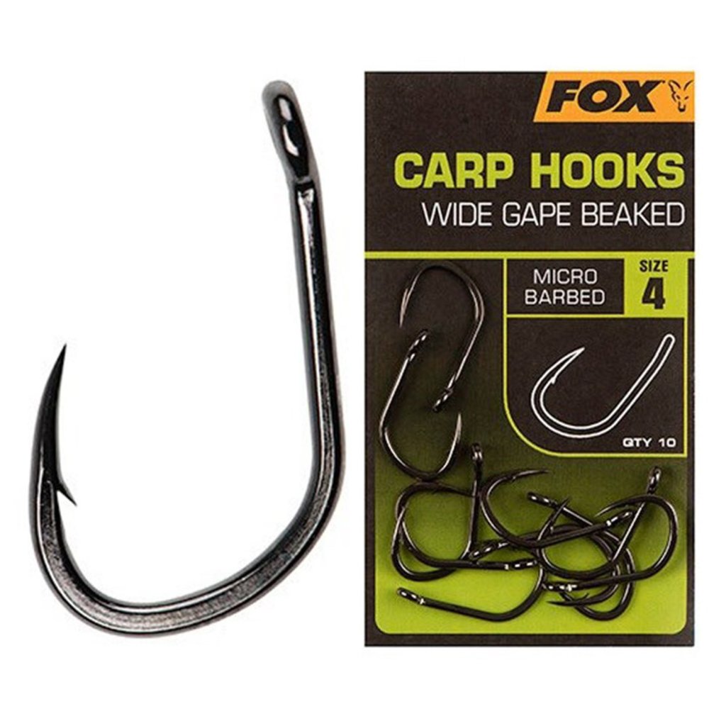 Levně Fox háčky Carp Hooks Wide Gape Beaked vel.4 10ks