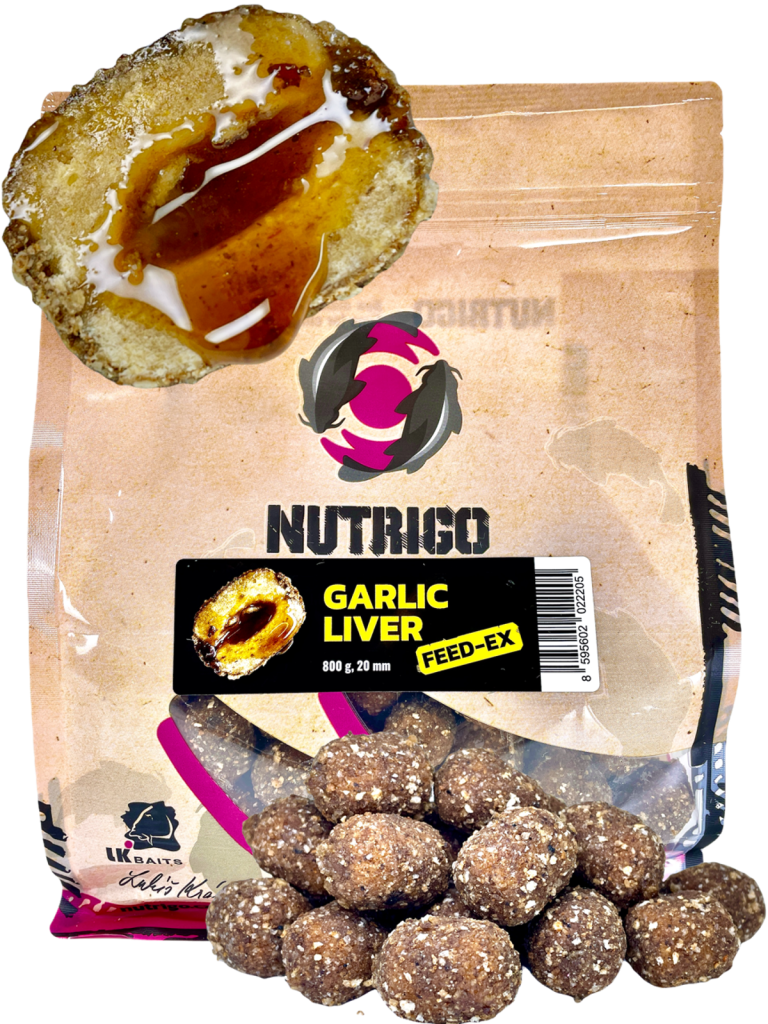 Levně LK Baits Nutrigo FEED-EX Garlic Liver 800g, 20 mm