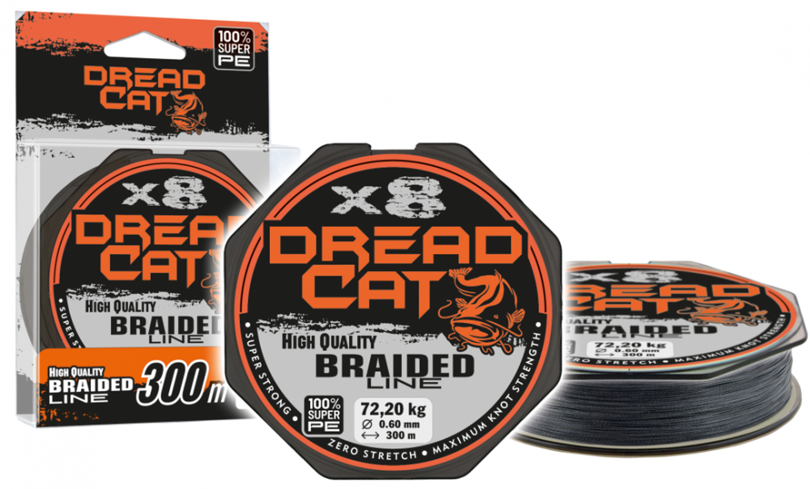Levně Konger pletenka Dread Cat X8 black 300m 0,50mm