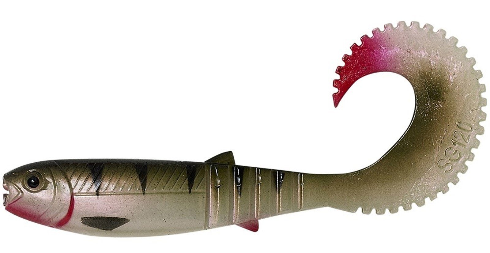 Levně Savage Gear gumová nástraha Cannibal Curl Tail Bulk 10cm 5g Dirty Perch 1ks
