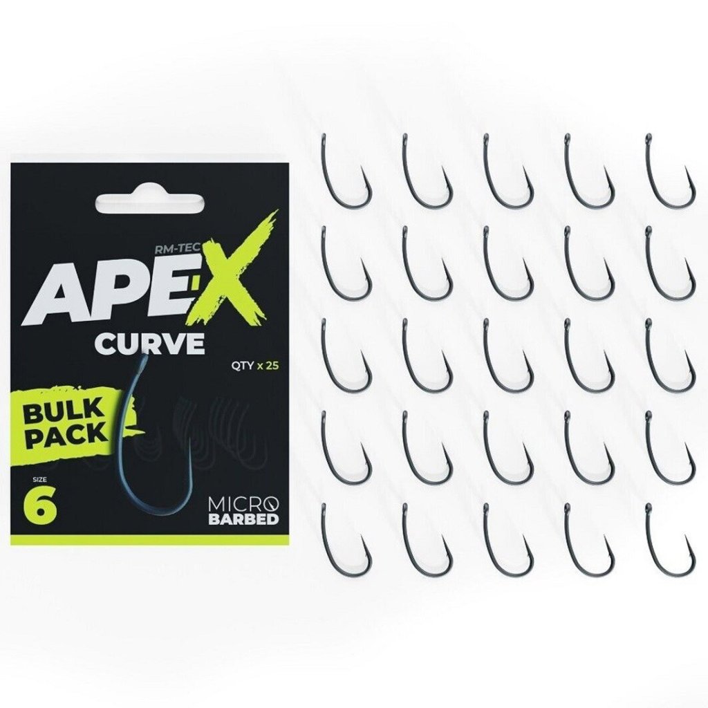 Levně RidgeMonkey háčky Ape-X Curve Barbed Bulk Pack 25 ks vel.4