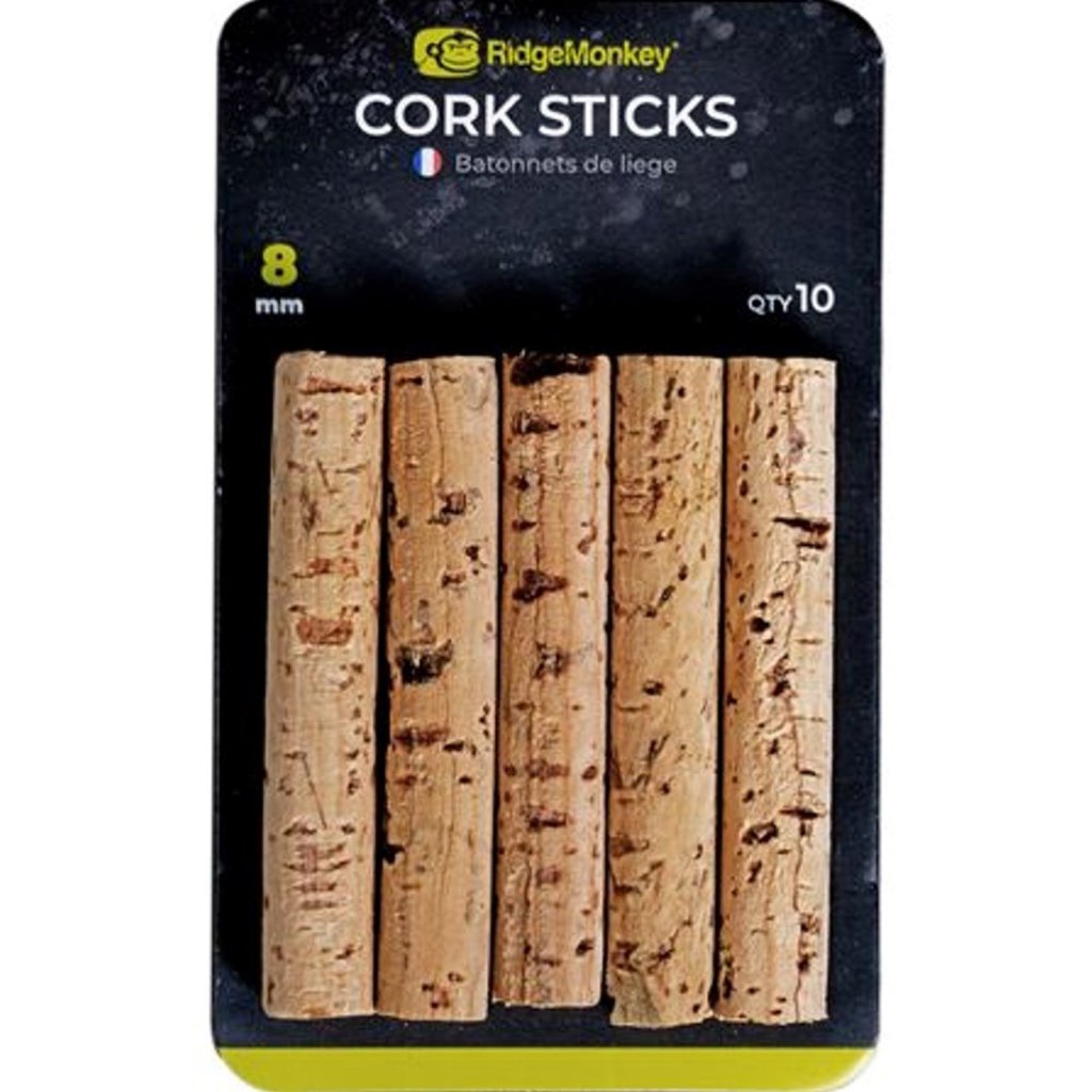 Levně RidgeMonkey korkové tyčinky Combi Bait Drill Spare Cork Sticks 8mm
