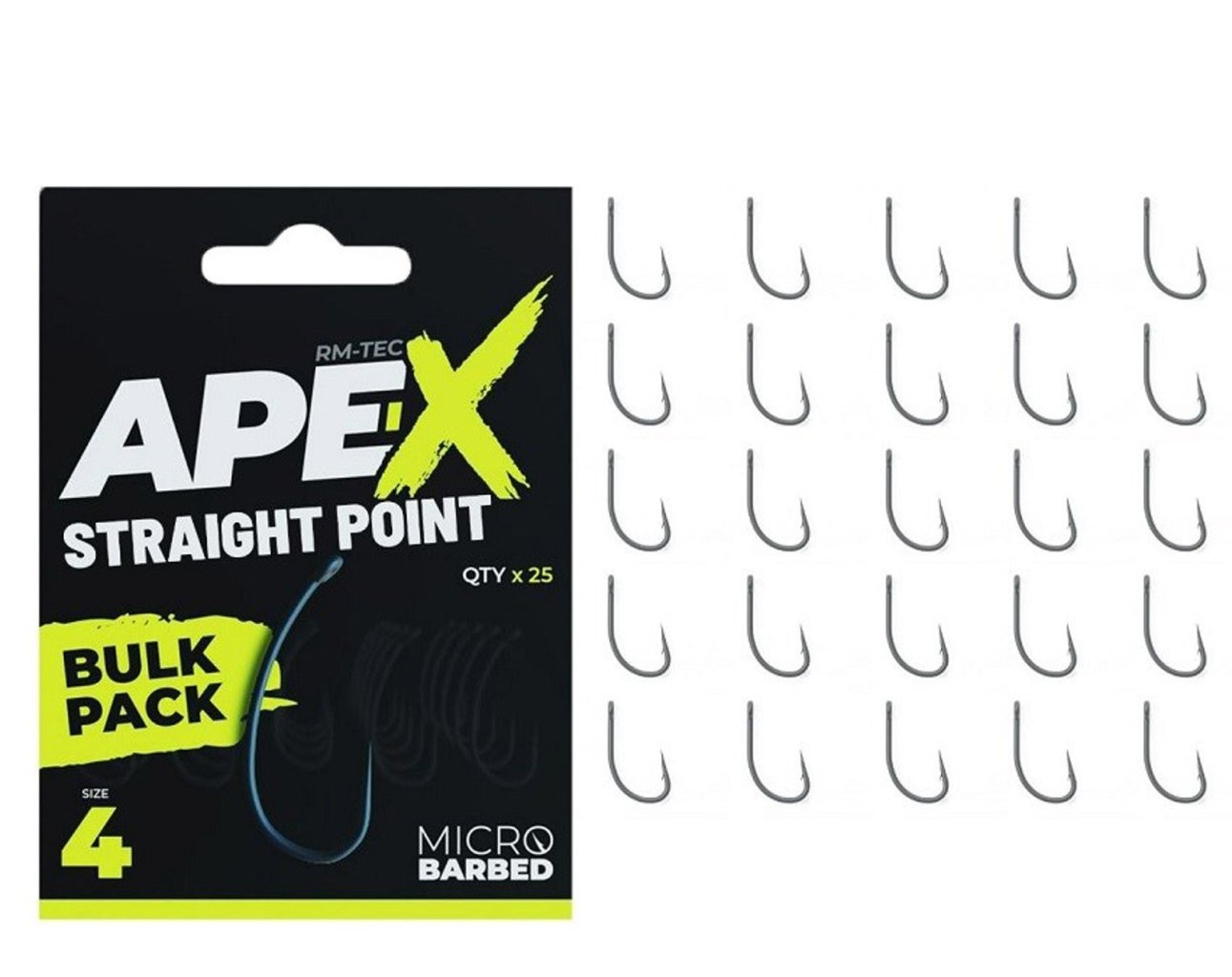 Levně RidgeMonkey háčky Ape-X Straight Point Bulk Pack 25ks vel.4