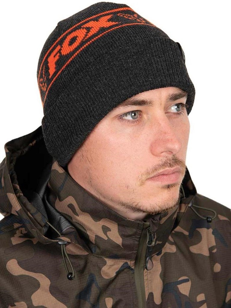 Levně Fox čepice Collection Beanie hat black /orange
