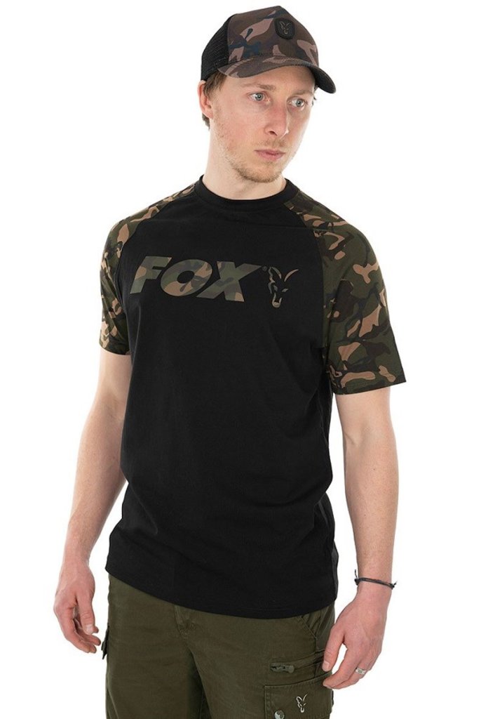 Levně Fox triko Raglan Raglan Black Camo T-Shirt vel.XXL