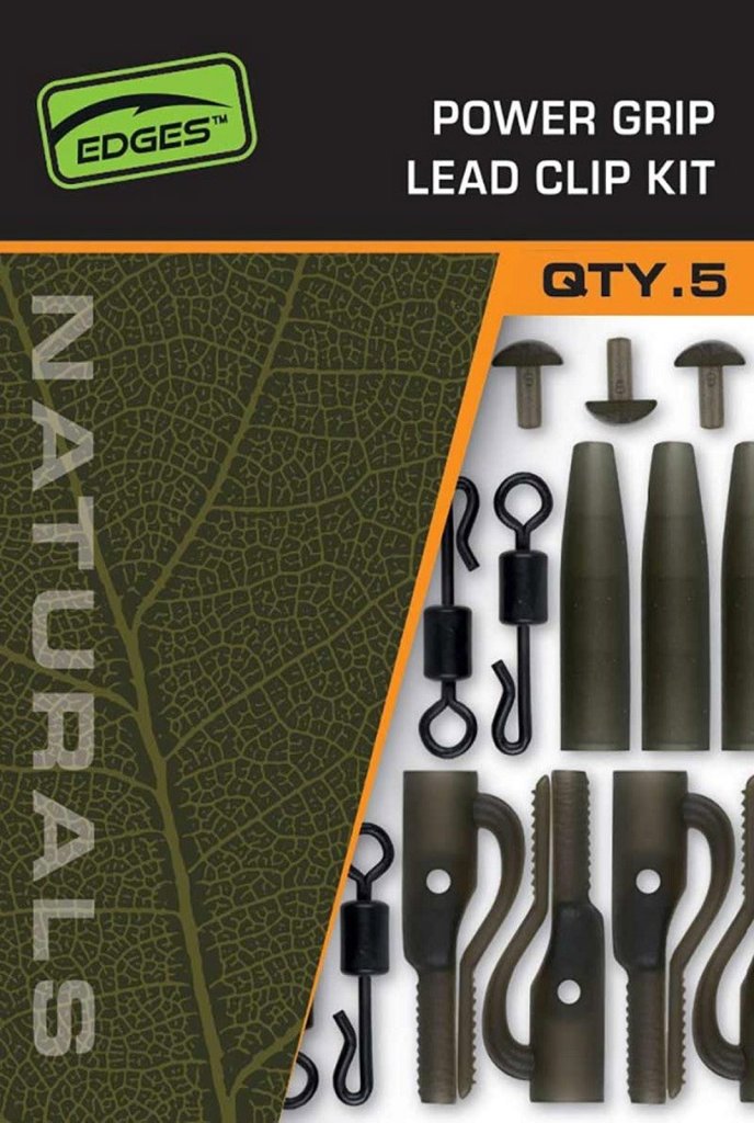 Levně Fox montáž Edges Naturals Power Grip Lead clip kit 5ks