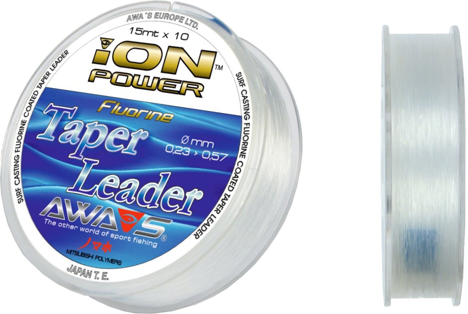 Levně Awa-shima ujímané návazce Ion Power Fluorine Tapered Leader 0.31-0.57 mm 10x15m