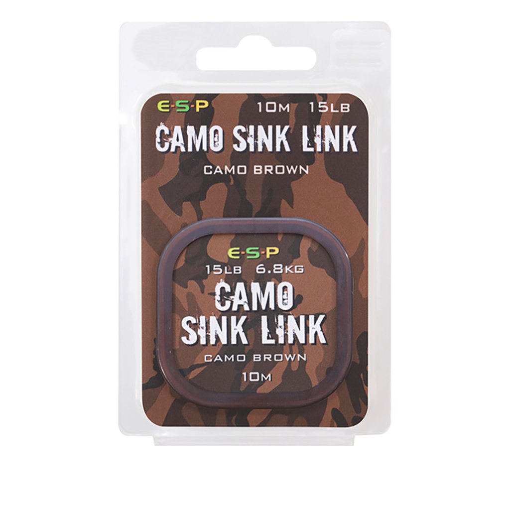 Levně ESP návazcová šňůrka Camo Sink Link Brown 15lb 10m