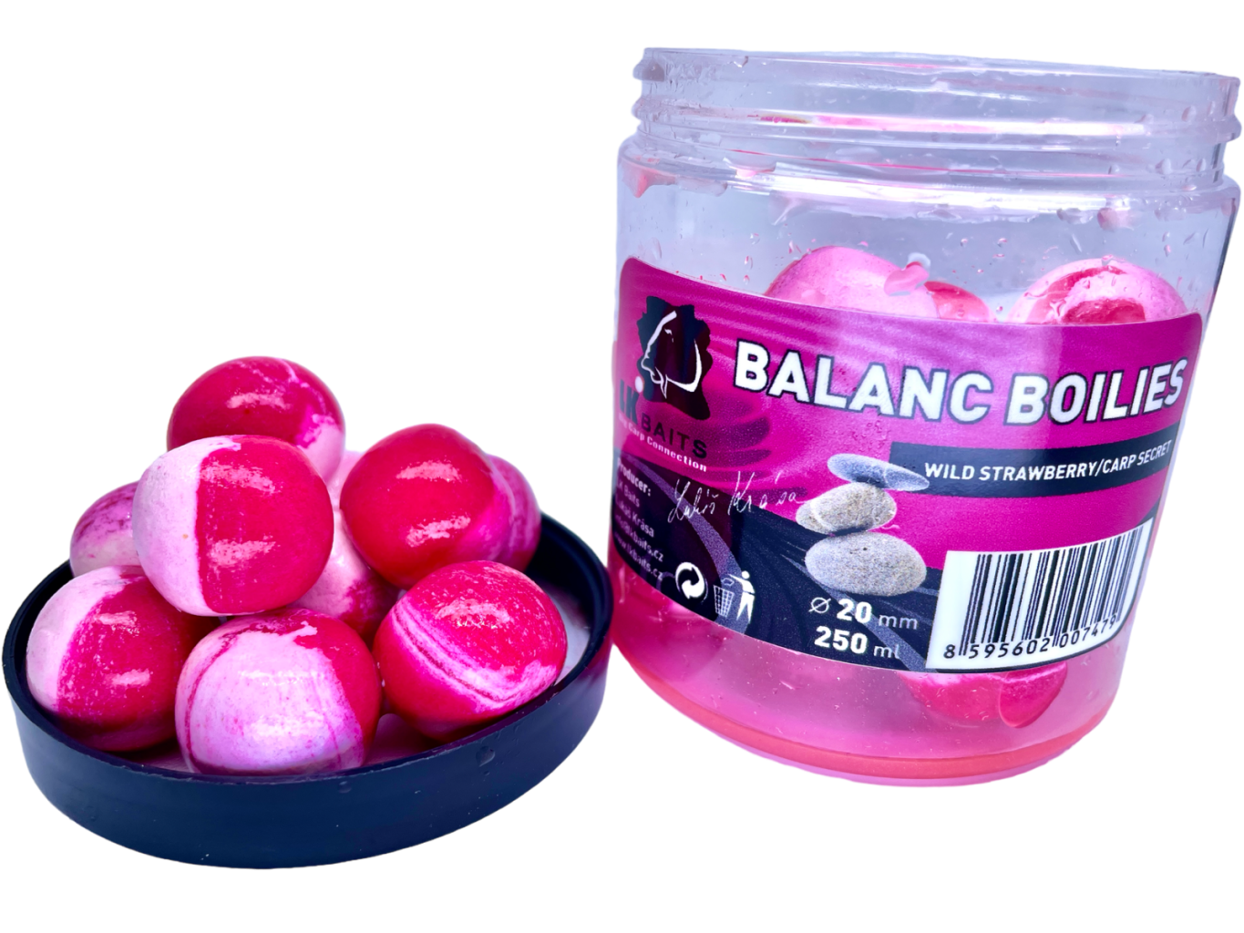 LK Baits Balanc Boilies Wild Strawberry/Carp Secret  20mm 250ml