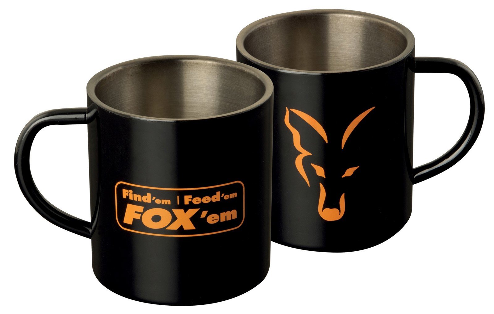 Levně Fox nerezový hrnek Stainless Black Mug 400ml