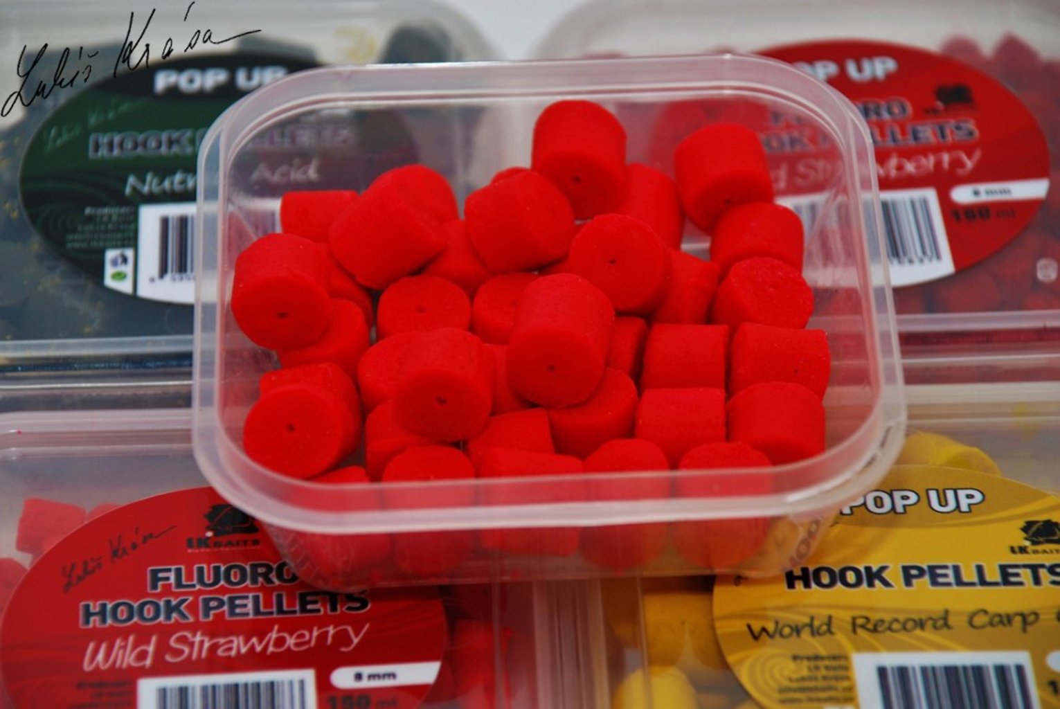 Levně LK Baits Fluoro Hook Pellets Wild Strawberry 150ml, 12mm