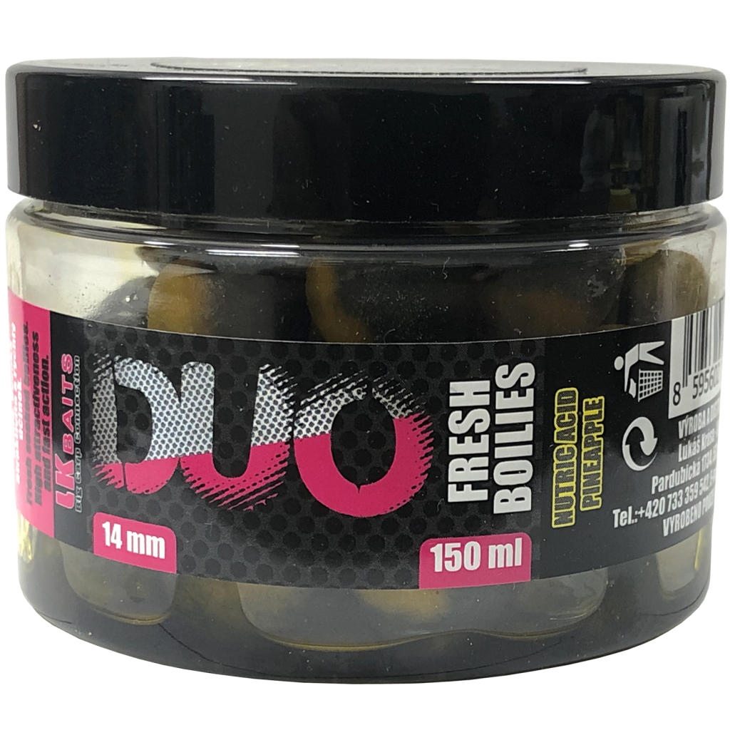 LK Baits DUO X-Tra Fresh Boilies Nutric Acid/Pineapple 14mm 150ml