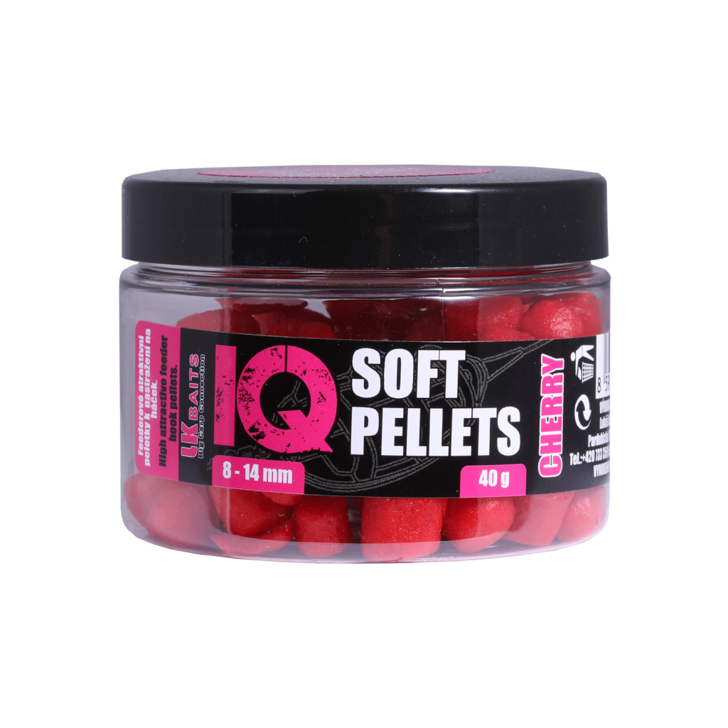 Levně LK Baits IQ Method Feeder Soft Pellets Cherry 8 - 14mm 40g