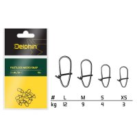 Delphin karabinky Fastlock micro snap M/9kg /10ks