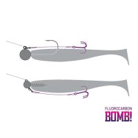 Delphin hotový návazec BOMB! Twisto RIGS Fluorocarbon / 3ks