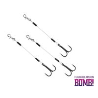 Delphin hotový návazec BOMB! Twisto RIGS Fluorocarbon / 3ks