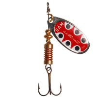 DAM třpytka Effzett Standard Spinner Silver Black Dot 4g