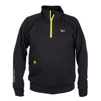 Matrix mikina Minimal Black Marl 1/4 ZIP Sweater vel.XXL