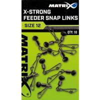 Matrix obratlíky s karabinou X Strong feeder snap links vel.10

