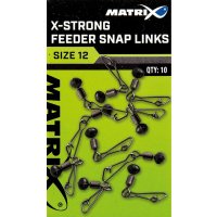Matrix obratlíky s karabinou X Strong feeder snap links vel.10