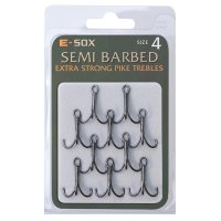 E-SOX trojháčky X-Strong Pike Trebles Semi Barbed vel. 4