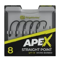 RidgeMonkey háček Ape-X Straight Point Barbed Velikost 4