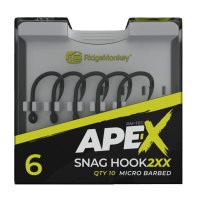 RidgeMonkey háček Ape-X Snag Hook 2XX Barbed Velikost 4