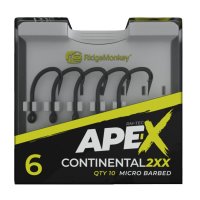 RidgeMonkey háček Ape-X Continental 2XX Barbed Velikost 4