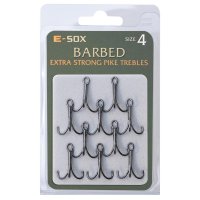 E-SOX trojháčky X-Strong Pike Trebles Barbed vel. 4