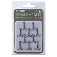 E-SOX trojháčky X-Strong Pike Trebles Semi Barbed vel. 6