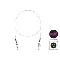 Delphin fluorocarbonové lanko BOMB! s obratl. a karabinou 2ks/15cm/5kg