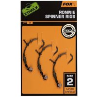 Fox montáž Edges Ronnie Spinner Rigs velikost háčku 2