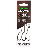 Korda hotové montáže Loop Rigs Klor vel. 6 30lb Micro Barbed
