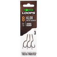 Korda hotové montáže Loop Rigs Klor vel. 8 30lb Micro Barbed