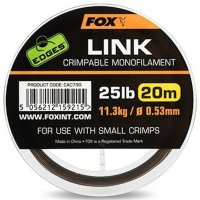 Fox návazcový vlasec Edges Link Trans Khaki Mono 20m 25lb 0,53mm 