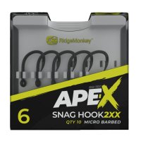 RidgeMonkey háček Ape-X Snag Hook 2XX Barbed Velikost 2