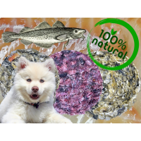 LK Baits Pet Luxusní Medailonky ze Sušené Kůže Tresky s Brusinkami,40g