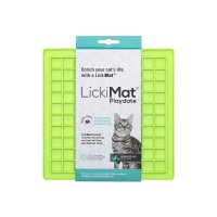 LickiMat Playdate Lick Pad for Cats Green