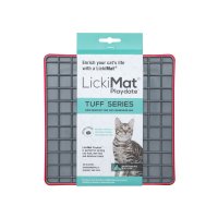LickiMat Playdate Tuff Cat Lick Pad Red