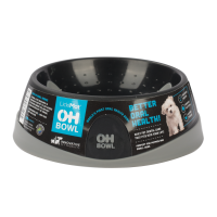 LickiMat OH Bowl Nero S  LickiMat OH Bowl e una ciotola per cani e gatti progettata per rallentare la velocita con cui il tuo animale domestico mangia. La superficie strutturata incoraggia il tuo animale domestico a mangiare lentamente, prolungando il tem