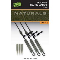 Fox montáž Naturals Leadcore Heli Rig Leaders 75 cm 3 ks 50 lb