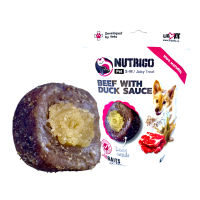 LK Baits Pet Nutrigo Dog Pamlsek Telecí s Kachní Omáčkou,S-M,150g