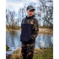 Fox mikina LW Black/Camo Split Zip Hoody